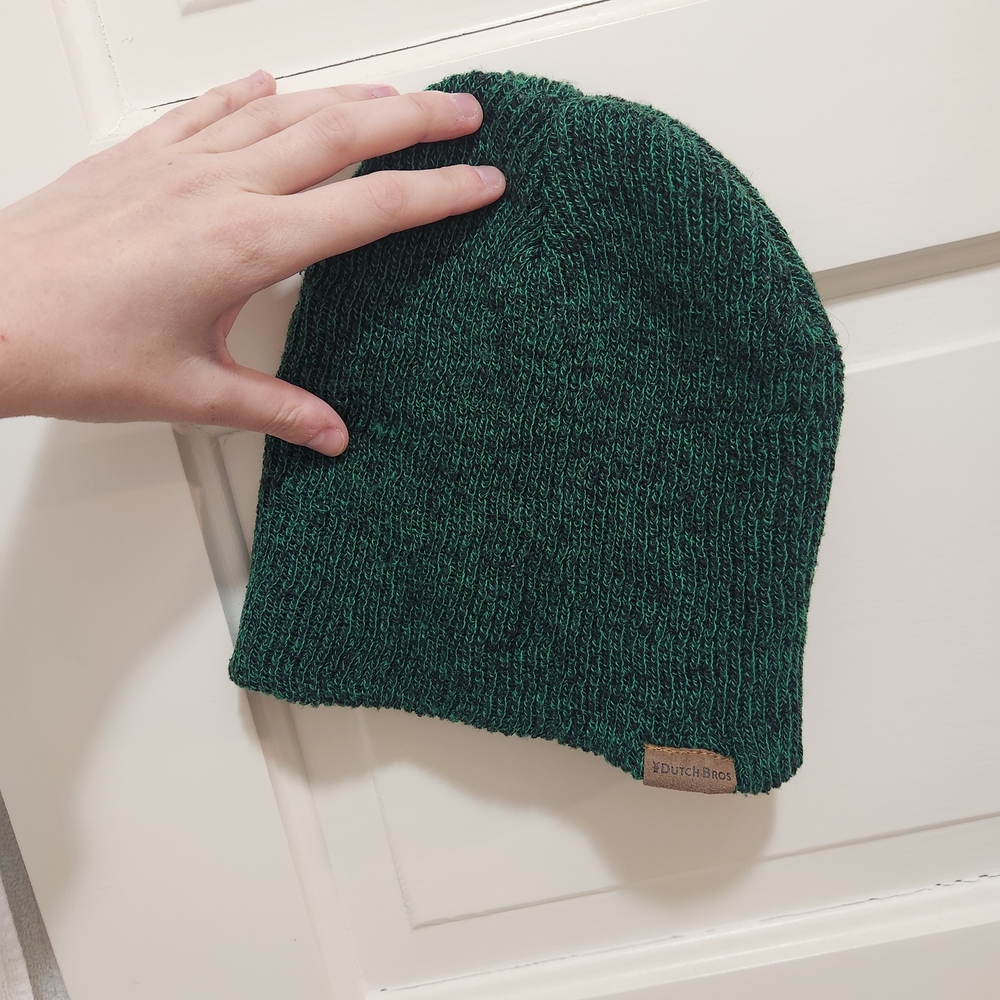 Dutch Bros Green and Black Knit Beanie